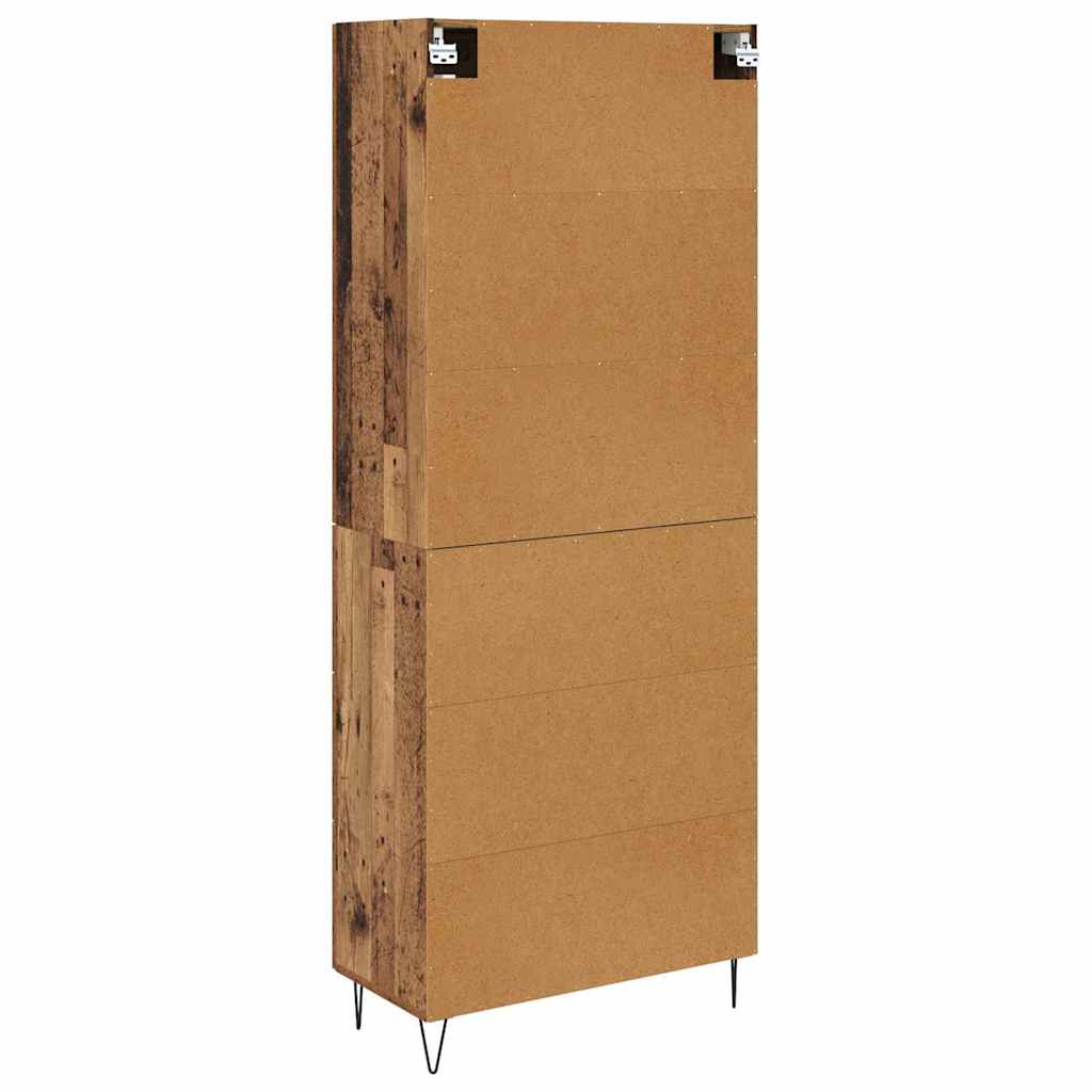 Hoge kast met lade Oud Hout 69,5 x 34 x 90 cm Bewerkt hout is nu te koop bij PeponiXL, paradijselijk wonen!