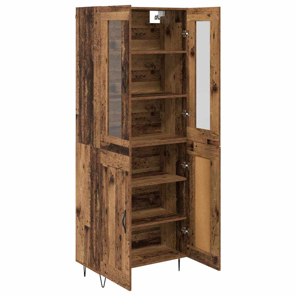 Hoge kast Oud Hout 69,5 x 34 x 90 cm Bewerkt hout is nu te koop bij PeponiXL, paradijselijk wonen!