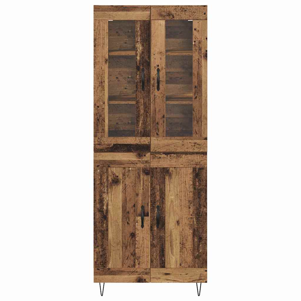 Hoge kast Oud Hout 69,5 x 34 x 90 cm Bewerkt hout is nu te koop bij PeponiXL, paradijselijk wonen!