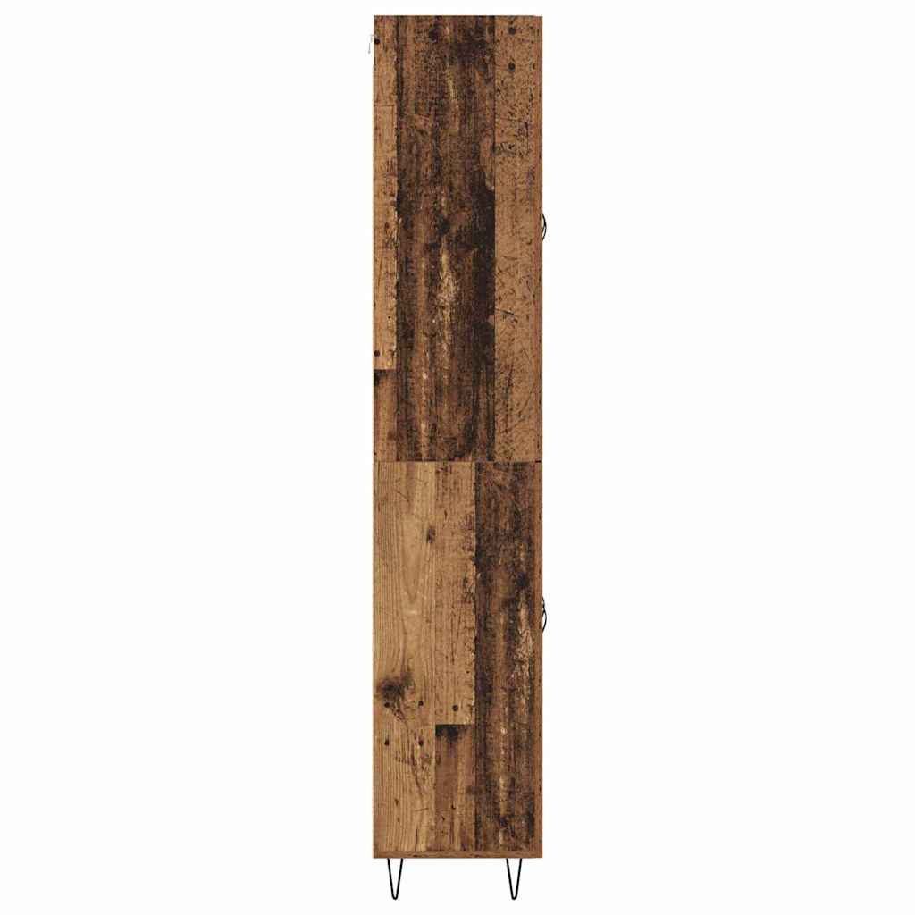 Hoge kast Oud Hout 69,5 x 34 x 90 cm Bewerkt hout is nu te koop bij PeponiXL, paradijselijk wonen!