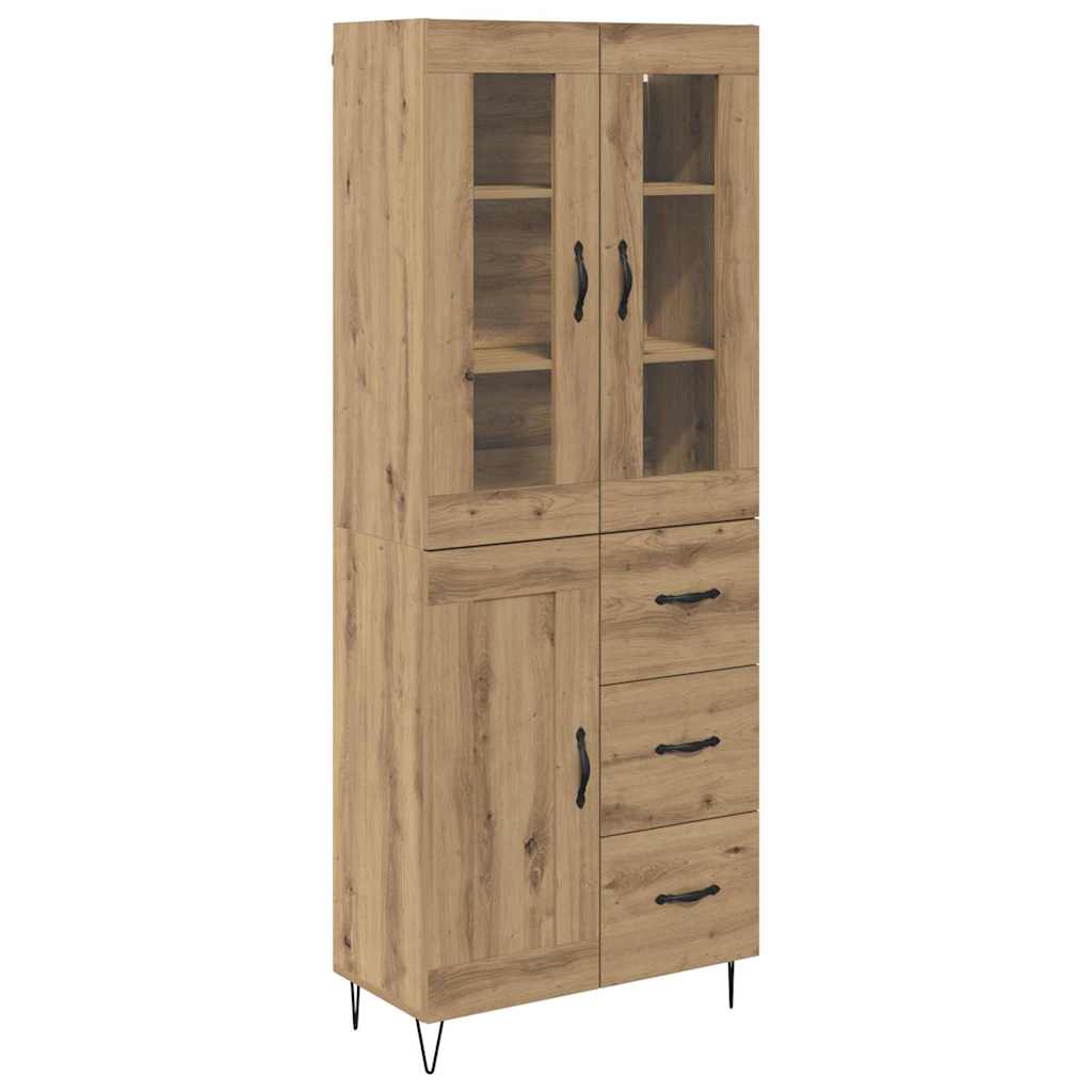Hoge kast met lade Artisan Eiken 69,5 x 34 x 90 cm Bewerkt hout is nu te koop bij PeponiXL, paradijselijk wonen!