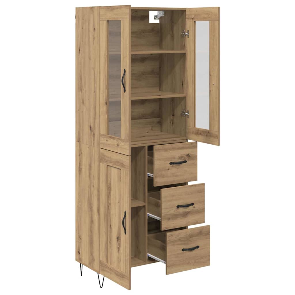 Hoge kast met lade Artisan Eiken 69,5 x 34 x 90 cm Bewerkt hout is nu te koop bij PeponiXL, paradijselijk wonen!
