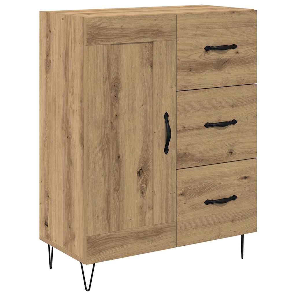 Hoge kast met lade Artisan Eiken 69,5 x 34 x 90 cm Bewerkt hout is nu te koop bij PeponiXL, paradijselijk wonen!