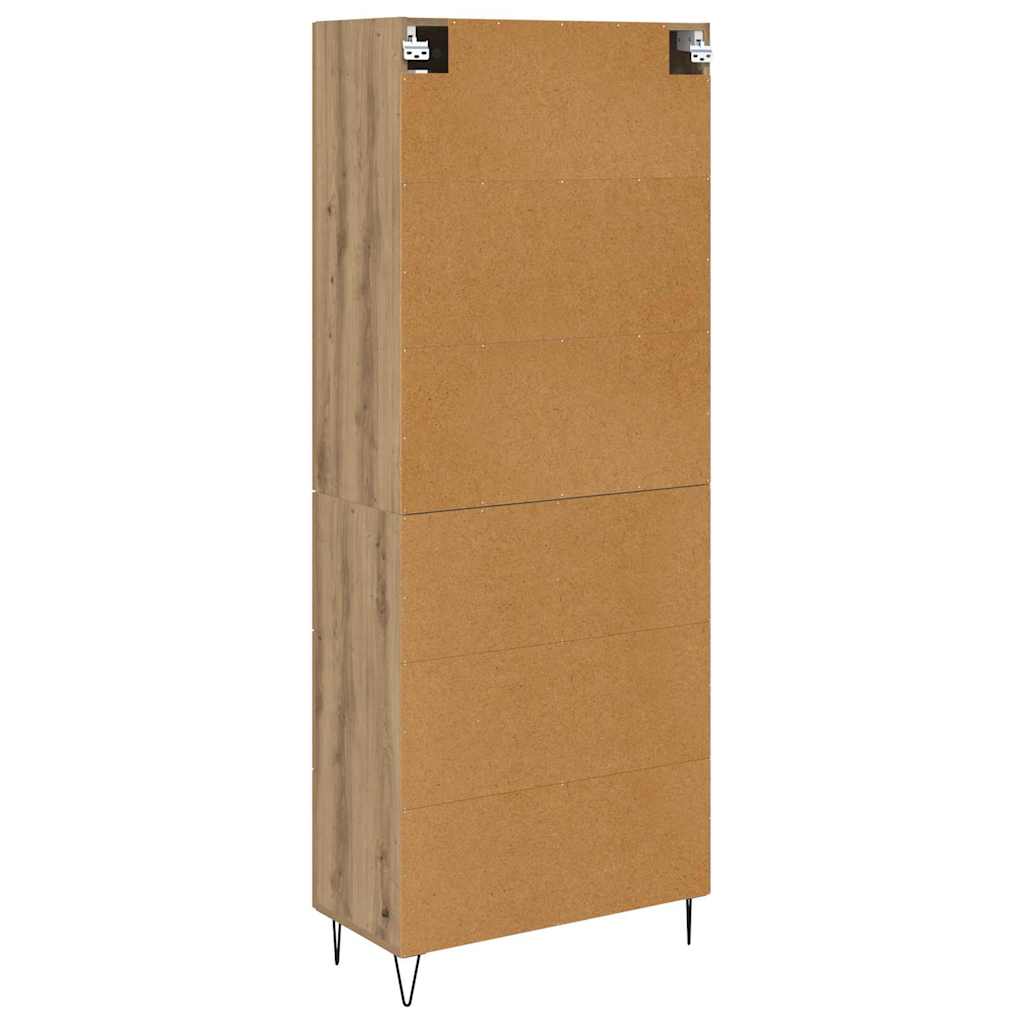 Hoge kast met lade Artisan Eiken 69,5 x 34 x 90 cm Bewerkt hout is nu te koop bij PeponiXL, paradijselijk wonen!