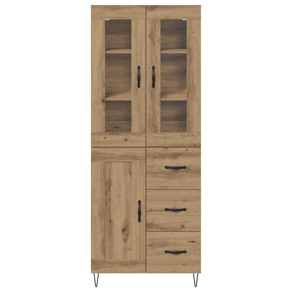 Hoge kast met lade Artisan Eiken 69,5 x 34 x 90 cm Bewerkt hout is nu te koop bij PeponiXL, paradijselijk wonen!