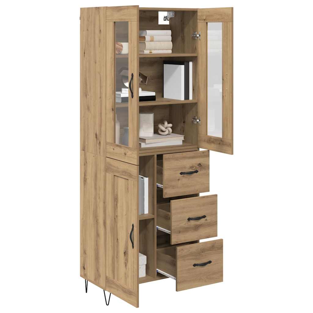 Hoge kast met lade Artisan Eiken 69,5 x 34 x 90 cm Bewerkt hout is nu te koop bij PeponiXL, paradijselijk wonen!