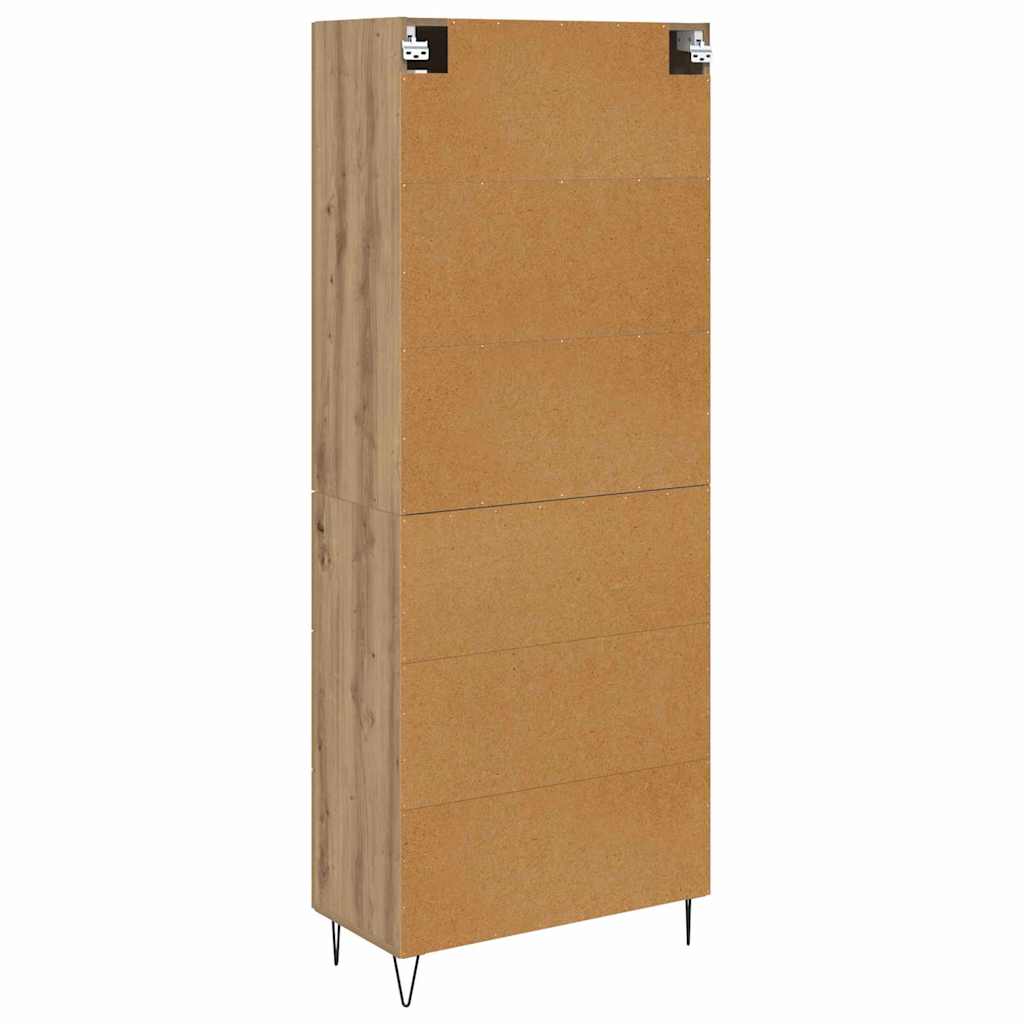 Hoge kast met lade Artisan Eiken 69,5 x 34 x 90 cm Bewerkt hout is nu te koop bij PeponiXL, paradijselijk wonen!