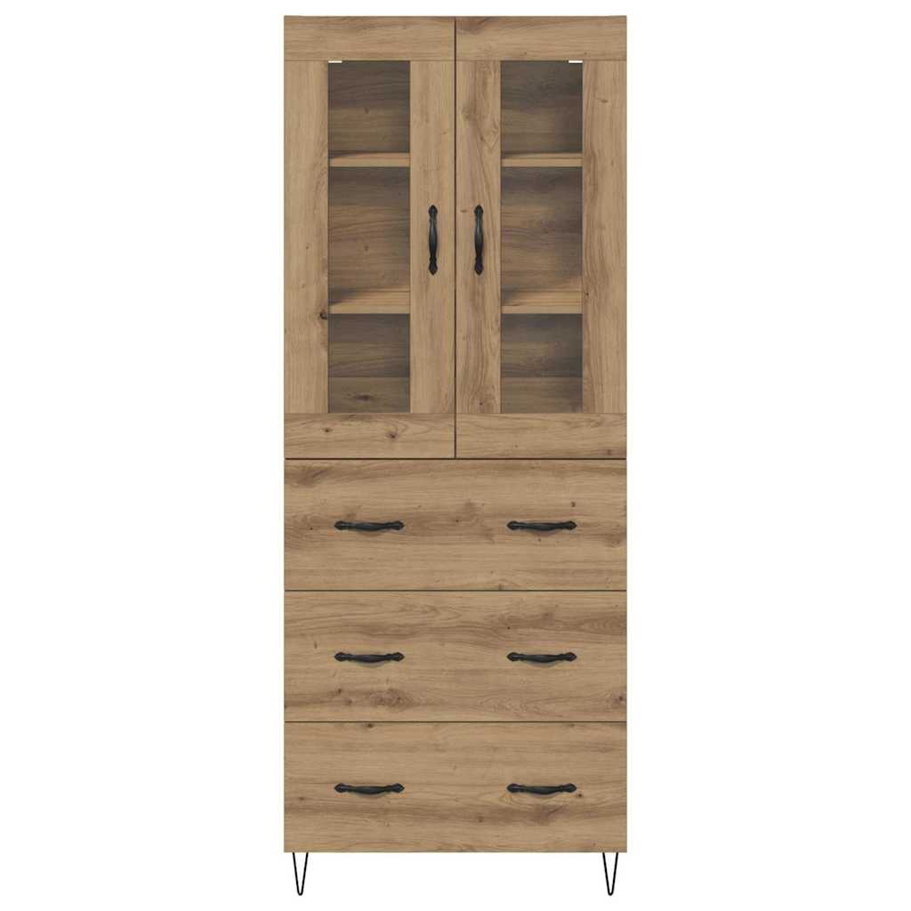 Hoge kast met lade Artisan Eiken 69,5 x 34 x 90 cm Bewerkt hout is nu te koop bij PeponiXL, paradijselijk wonen!