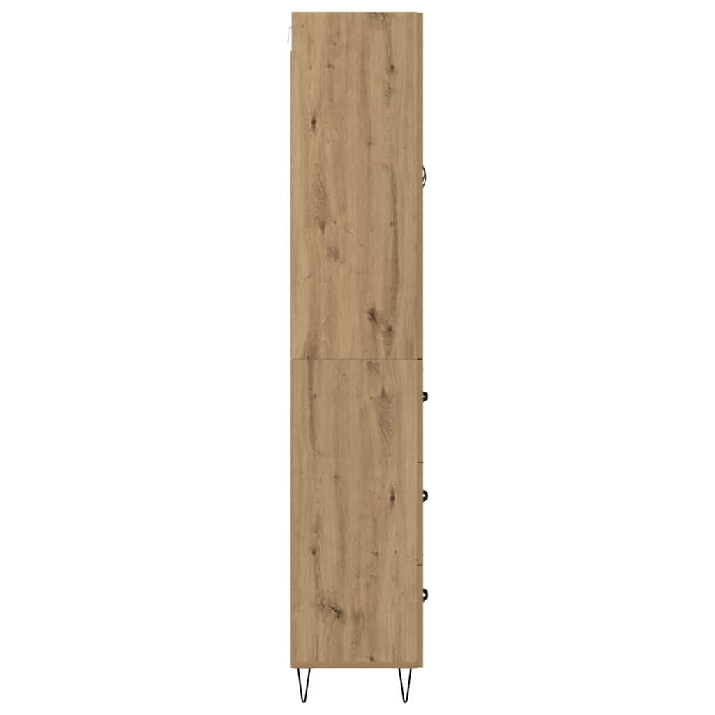 Hoge kast met lade Artisan Eiken 69,5 x 34 x 90 cm Bewerkt hout is nu te koop bij PeponiXL, paradijselijk wonen!