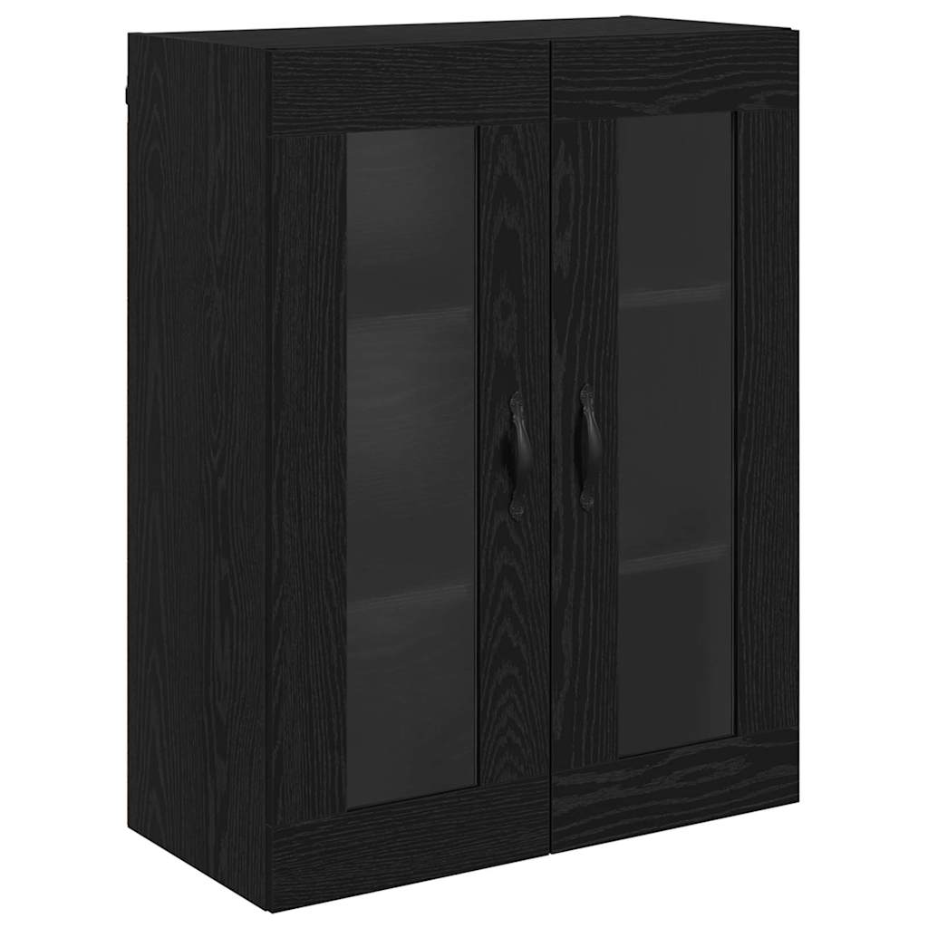 Hoge kast Wit en Zwart Eiken 69,5 x 34 x 180 cm Bewerkt hout is nu te koop bij PeponiXL, paradijselijk wonen!