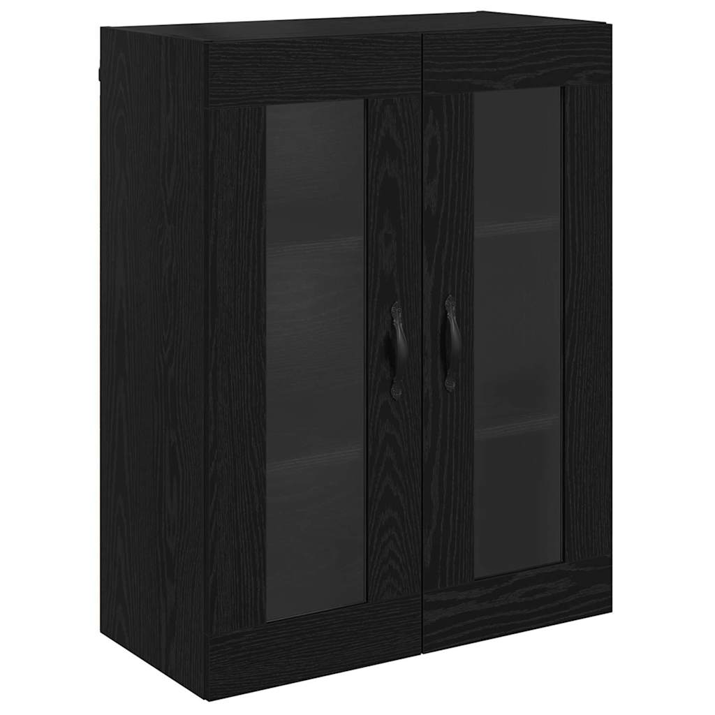 Hoge kast Zwart Eiken 69,5 x 34 x 90 cm Bewerkt hout is nu te koop bij PeponiXL, paradijselijk wonen!