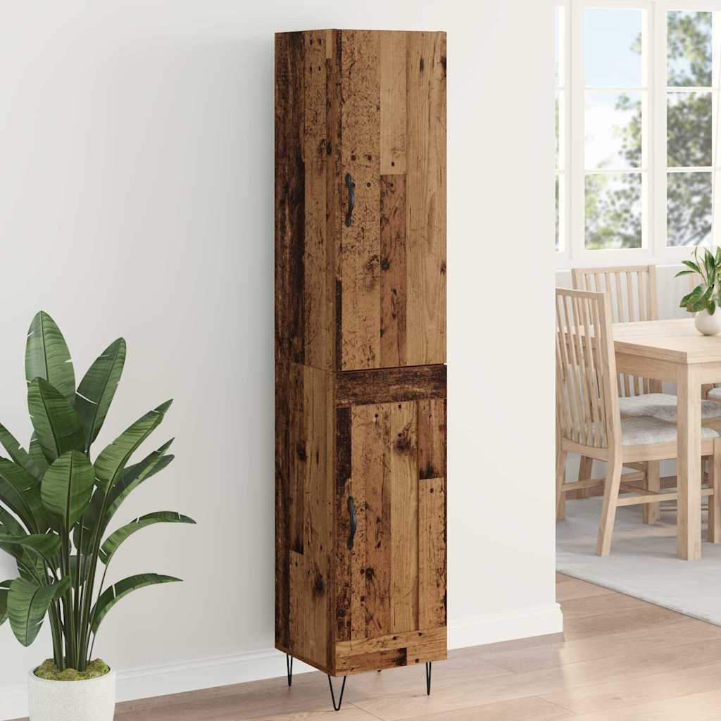 Highboard Oud Hout 34,5 x 34 x 90 cm Bewerkt hout is nu te koop bij PeponiXL, paradijselijk wonen!