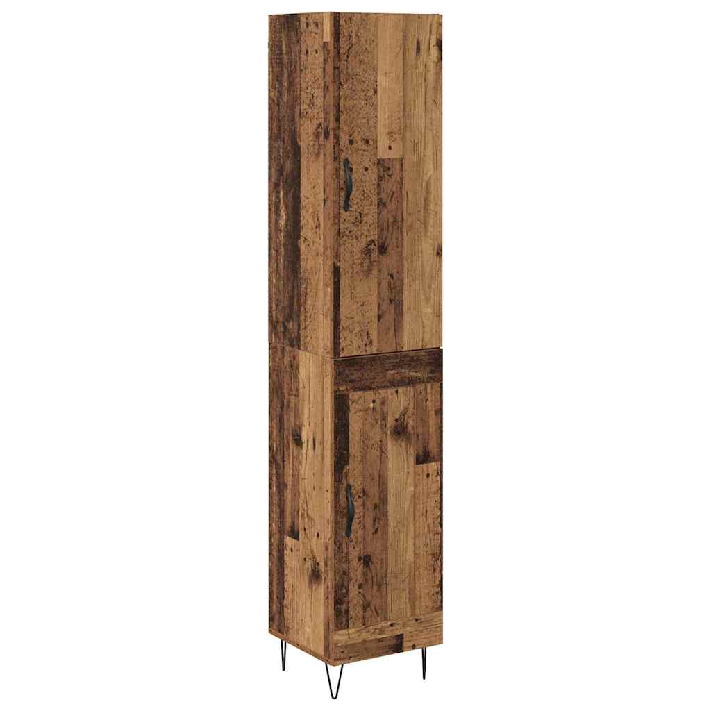 Highboard Oud Hout 34,5 x 34 x 90 cm Bewerkt hout is nu te koop bij PeponiXL, paradijselijk wonen!
