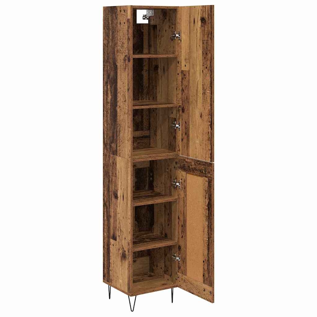Highboard Oud Hout 34,5 x 34 x 90 cm Bewerkt hout is nu te koop bij PeponiXL, paradijselijk wonen!