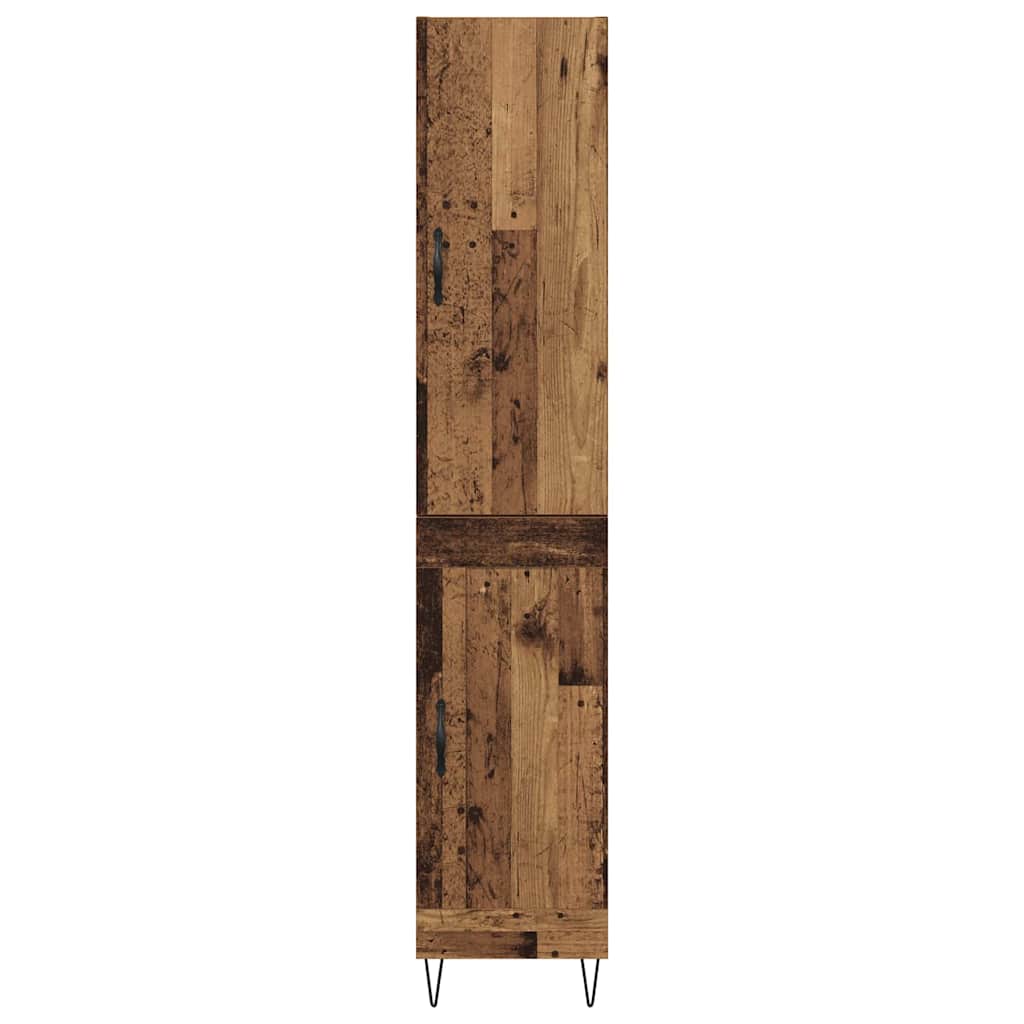 Highboard Oud Hout 34,5 x 34 x 90 cm Bewerkt hout is nu te koop bij PeponiXL, paradijselijk wonen!