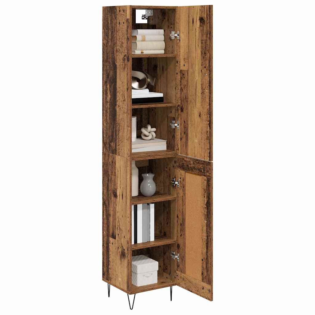 Highboard Oud Hout 34,5 x 34 x 90 cm Bewerkt hout is nu te koop bij PeponiXL, paradijselijk wonen!