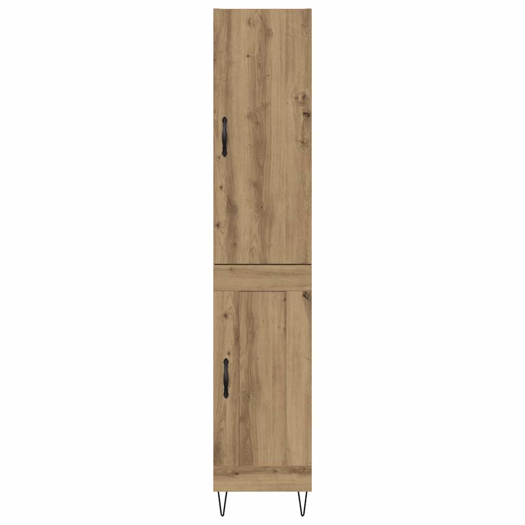 Highboard Artisan Eiken 34,5 x 34 x 90 cm Bewerkt hout is nu te koop bij PeponiXL, paradijselijk wonen!