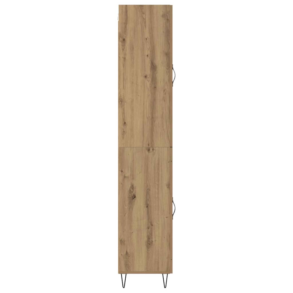 Highboard Artisan Eiken 34,5 x 34 x 90 cm Bewerkt hout is nu te koop bij PeponiXL, paradijselijk wonen!