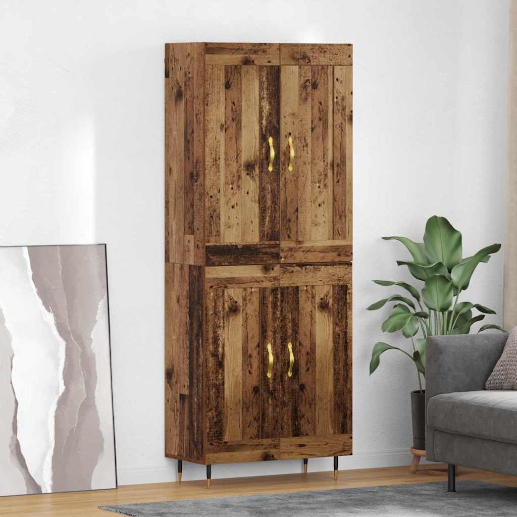 Highboard Oud Hout 69,5 x 34 x 90 cm Bewerkt hout is nu te koop bij PeponiXL, paradijselijk wonen!