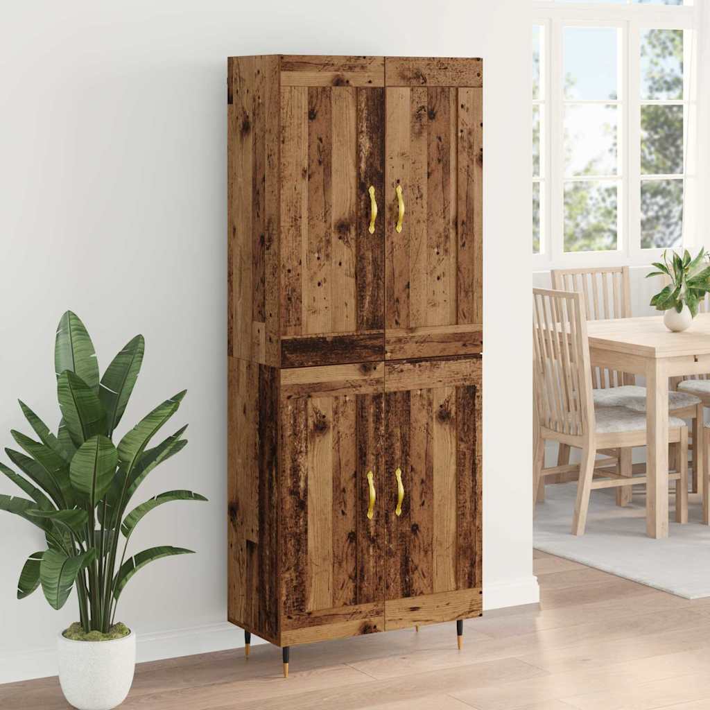 Highboard Oud Hout 69,5 x 34 x 90 cm Bewerkt hout is nu te koop bij PeponiXL, paradijselijk wonen!