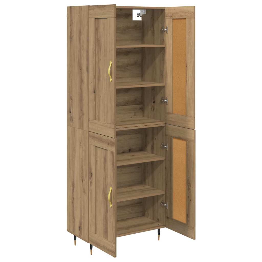 Highboard Artisan Eiken 69,5 x 34 x 90 cm Bewerkt hout is nu te koop bij PeponiXL, paradijselijk wonen!