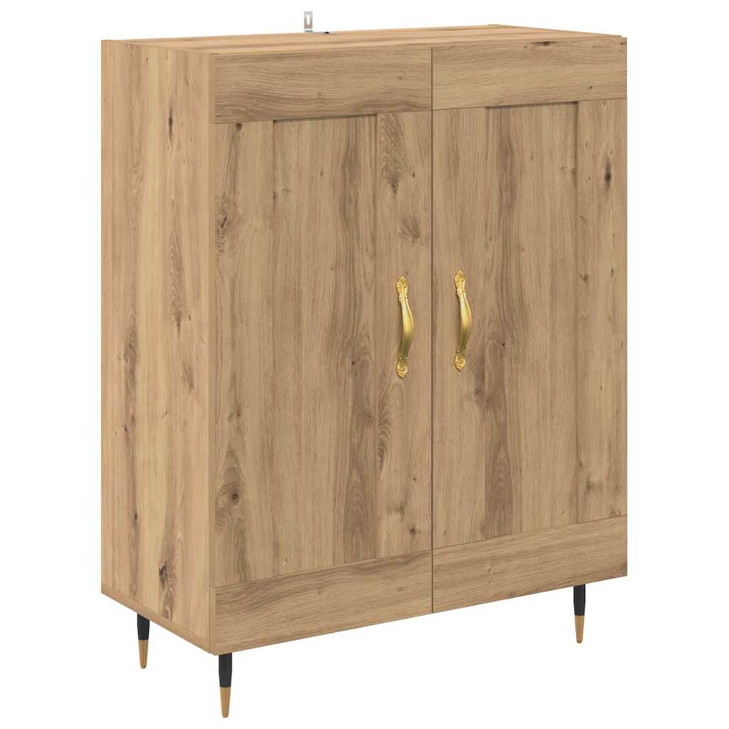 Highboard Artisan Eiken 69,5 x 34 x 90 cm Bewerkt hout is nu te koop bij PeponiXL, paradijselijk wonen!