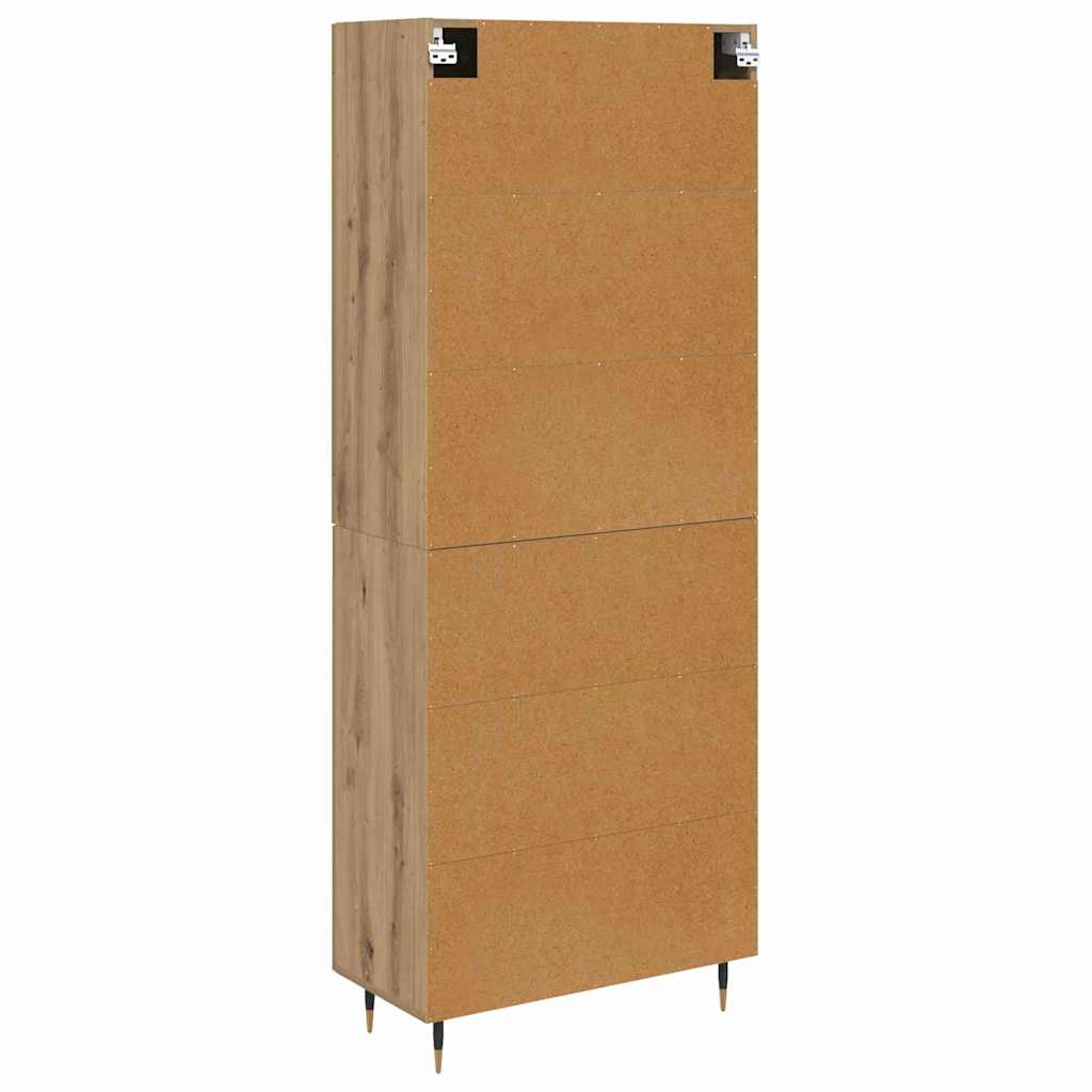Highboard Artisan Eiken 69,5 x 34 x 90 cm Bewerkt hout is nu te koop bij PeponiXL, paradijselijk wonen!