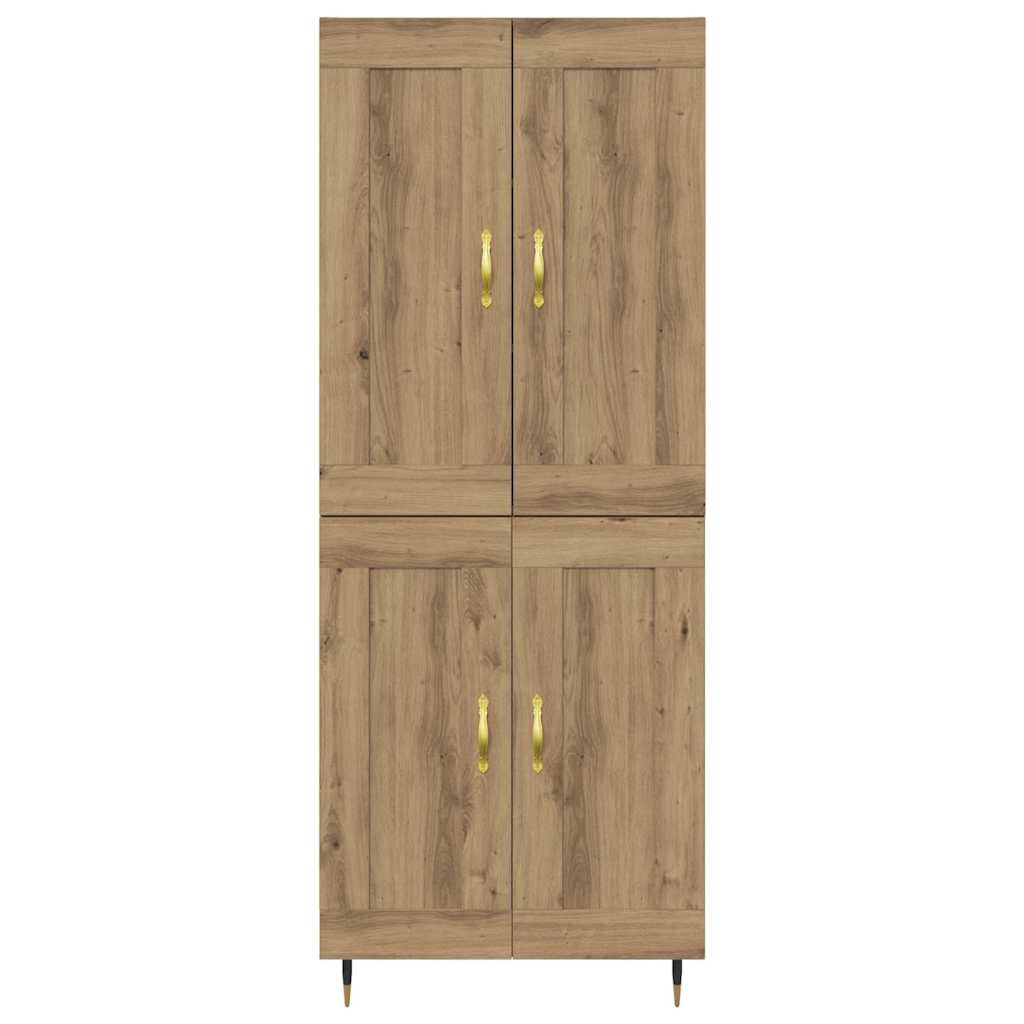 Highboard Artisan Eiken 69,5 x 34 x 90 cm Bewerkt hout is nu te koop bij PeponiXL, paradijselijk wonen!