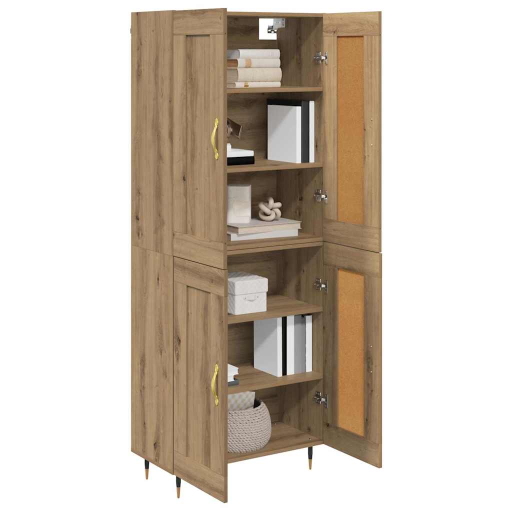 Highboard Artisan Eiken 69,5 x 34 x 90 cm Bewerkt hout is nu te koop bij PeponiXL, paradijselijk wonen!