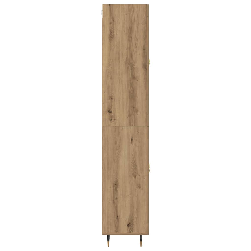 Highboard Artisan Eiken 69,5 x 34 x 90 cm Bewerkt hout is nu te koop bij PeponiXL, paradijselijk wonen!
