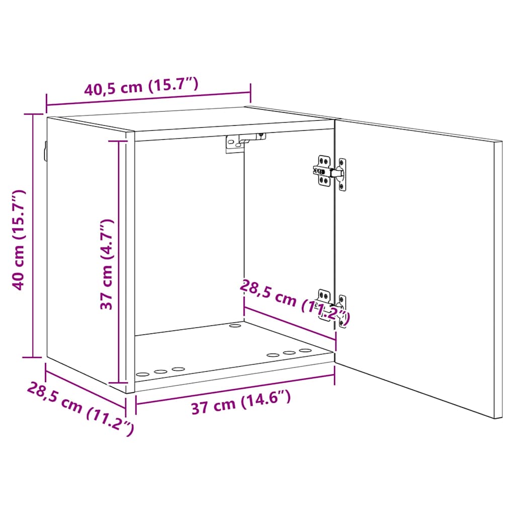 TV-kast Wandgemonteerd 4 pcs Zwart Eiken Bewerkt hout is nu te koop bij PeponiXL, paradijselijk wonen!