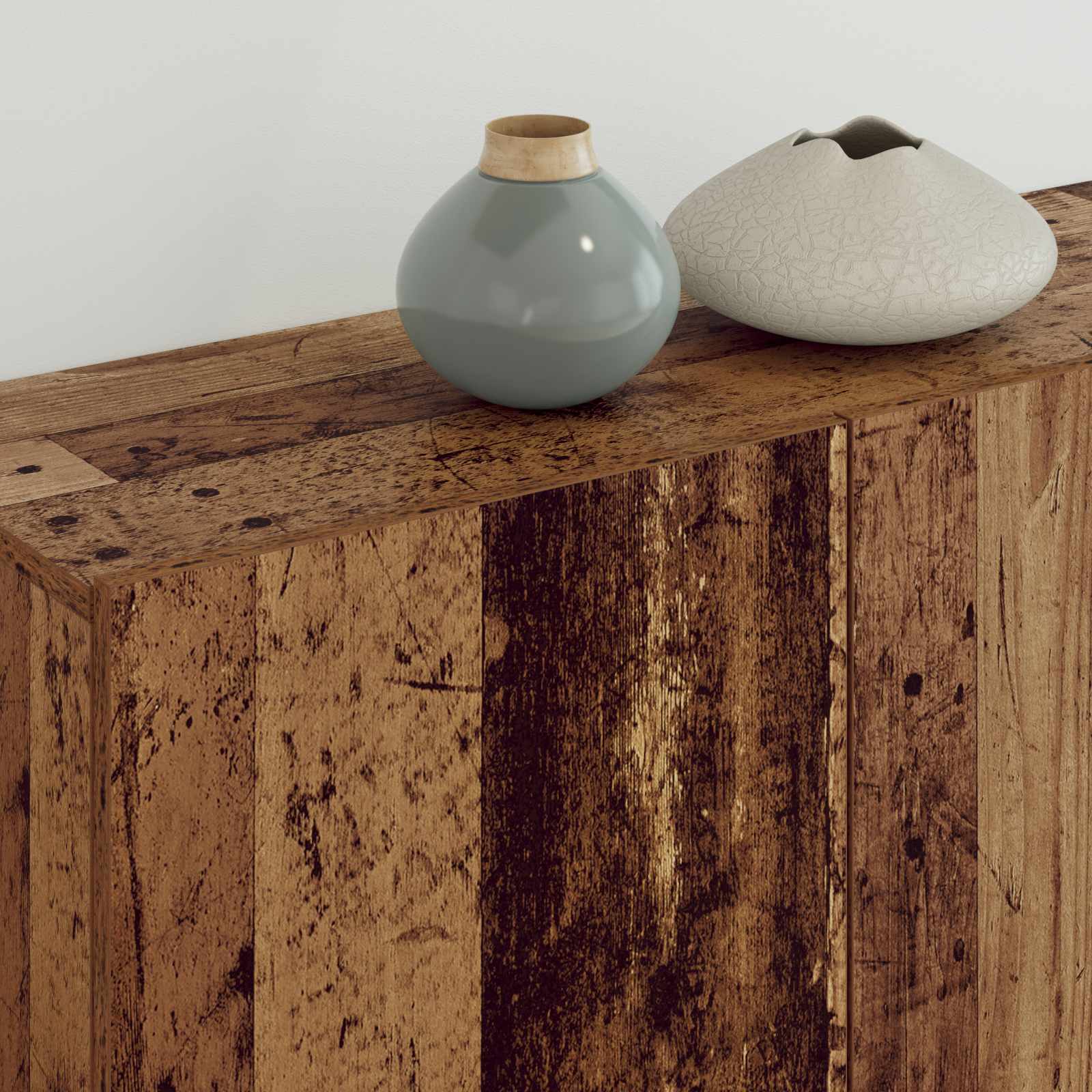 TV-wandmeubel Wandgemonteerd 5 pcs Oud Hout Bewerkt hout is nu te koop bij PeponiXL, paradijselijk wonen!