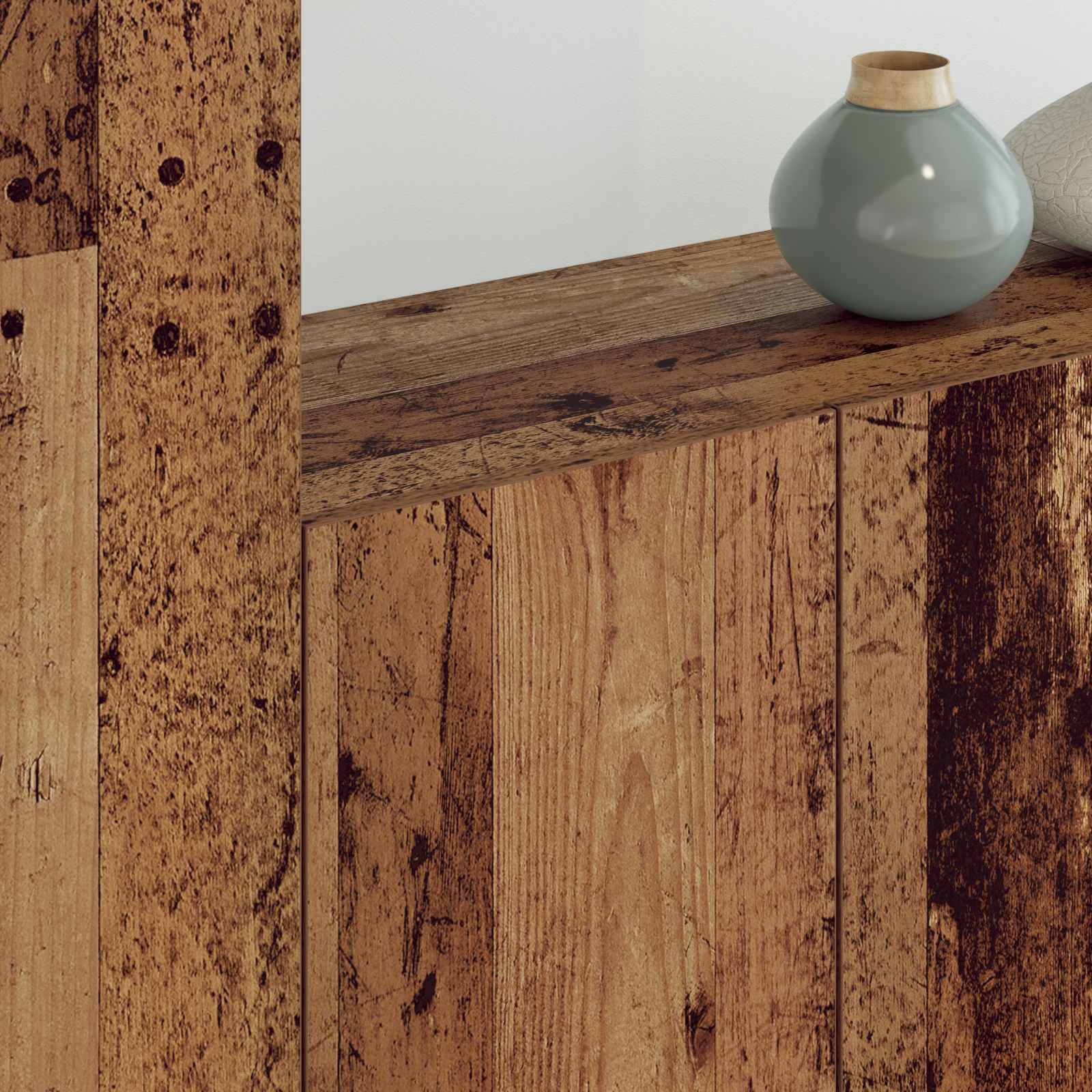 TV-wandmeubel Wandgemonteerd 5 pcs Oud Hout Bewerkt hout is nu te koop bij PeponiXL, paradijselijk wonen!