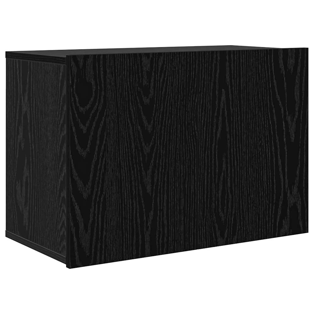 TV-wandmeubel Wandgemonteerd 5 pcs Zwart eiken Bewerkt hout is nu te koop bij PeponiXL, paradijselijk wonen!