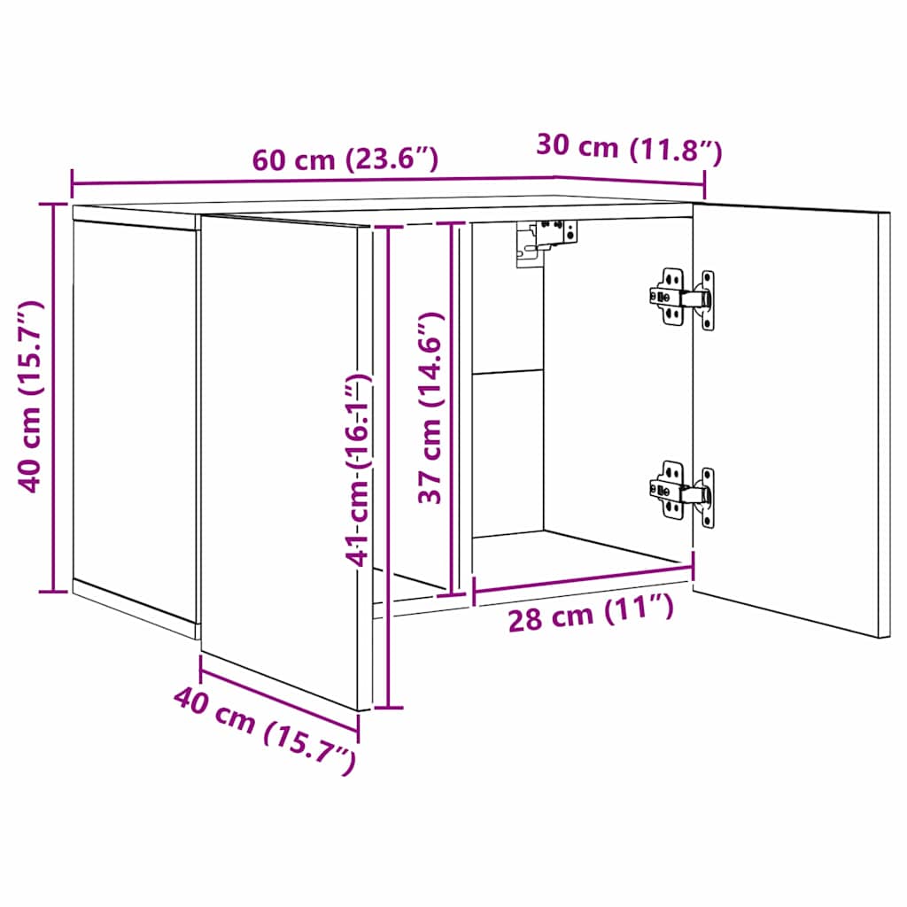 TV-wandmeubel Wandgemonteerd 5 pcs Zwart eiken Bewerkt hout is nu te koop bij PeponiXL, paradijselijk wonen!