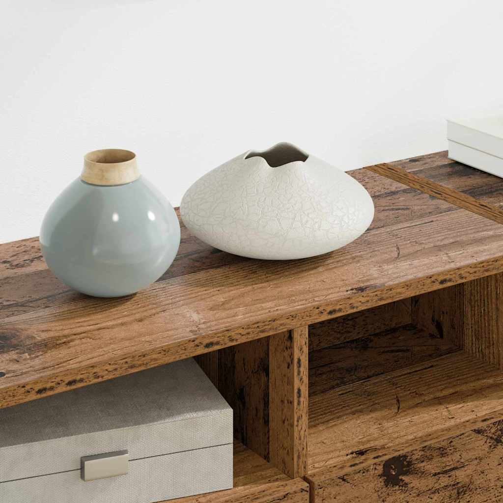 TV Wandmeubels 4 pcs Oud Hout Bewerkt hout is nu te koop bij PeponiXL, paradijselijk wonen!