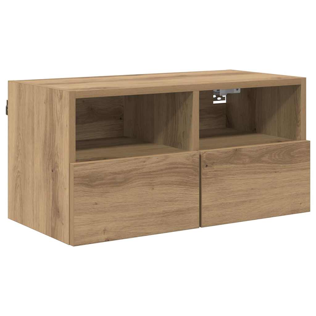 TV Wandmeubels 4 pcs Artisan Eiken Bewerkt hout is nu te koop bij PeponiXL, paradijselijk wonen!