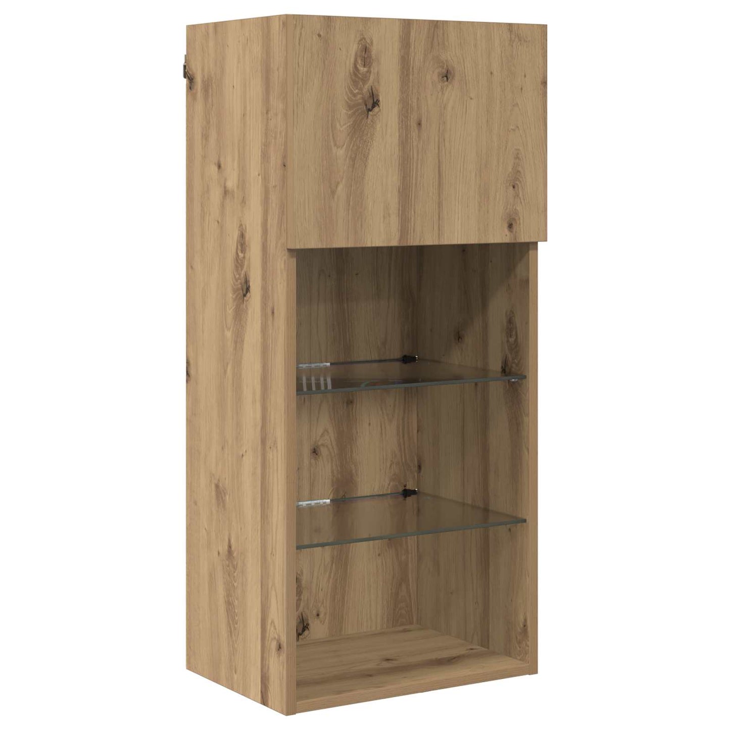 TV Wandmeubels met LED-striplichten 6 pcs Oud Hout Bewerkt hout is nu te koop bij PeponiXL, paradijselijk wonen!
