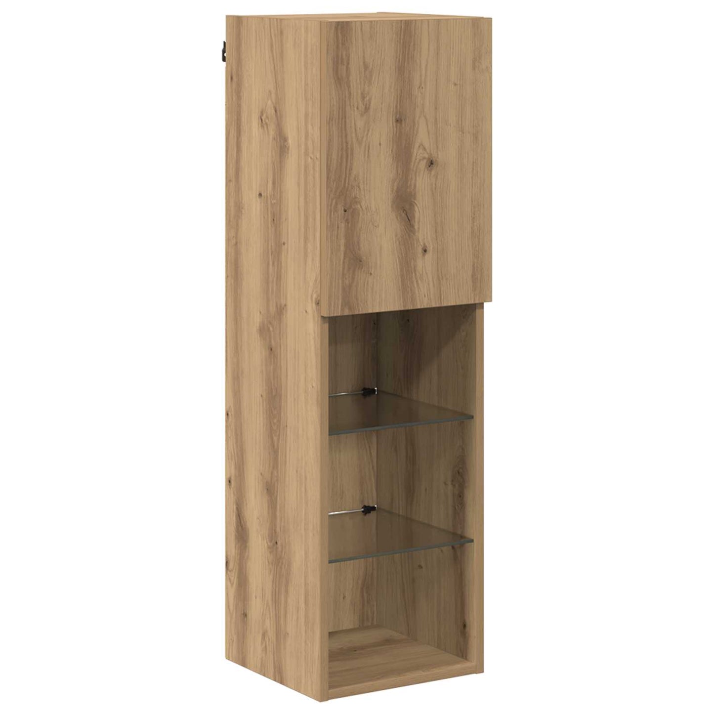 TV Wandkast Set met LED Lichten 7 pcs artisanaal eikenkleurig is nu te koop bij PeponiXL, paradijselijk wonen!