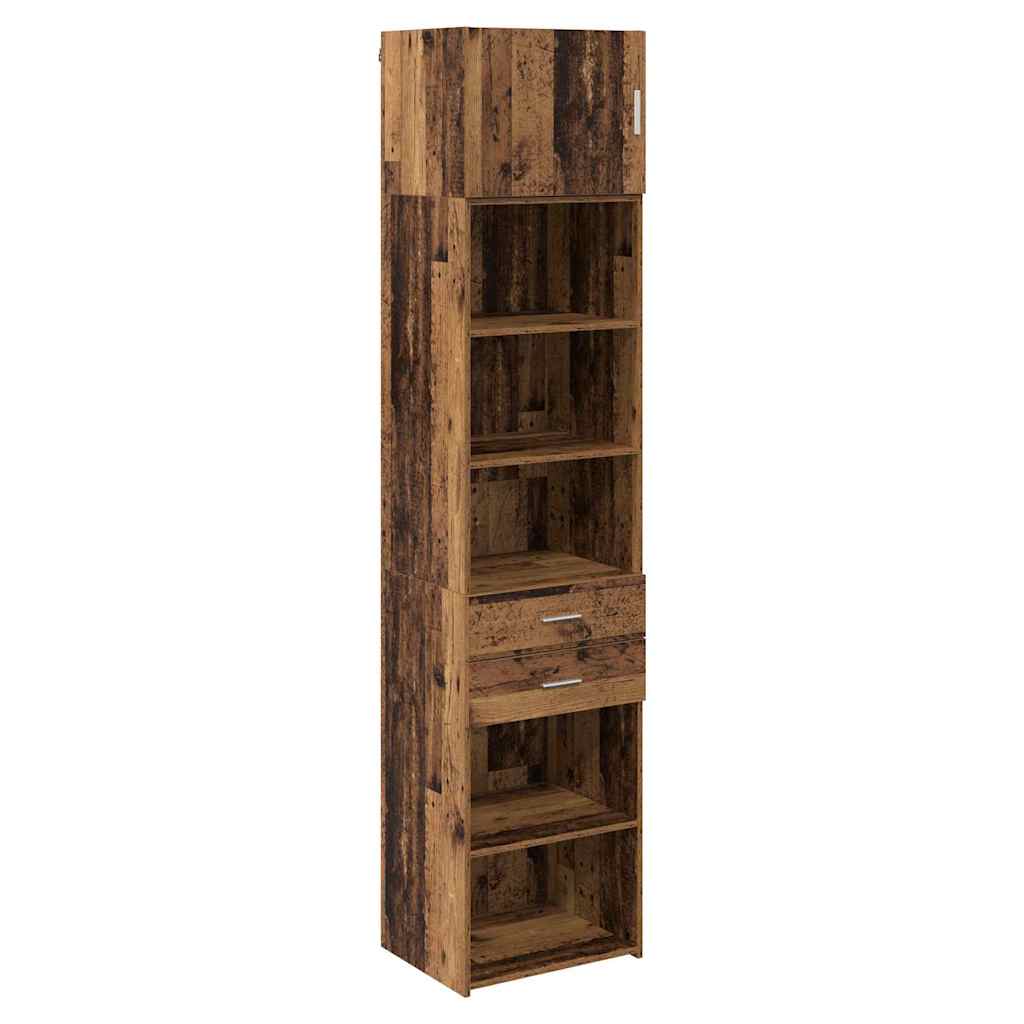 Highboard met lade Oud Hout 50 x 42,5 x 225 cm Bewerkt hout is nu te koop bij PeponiXL, paradijselijk wonen!