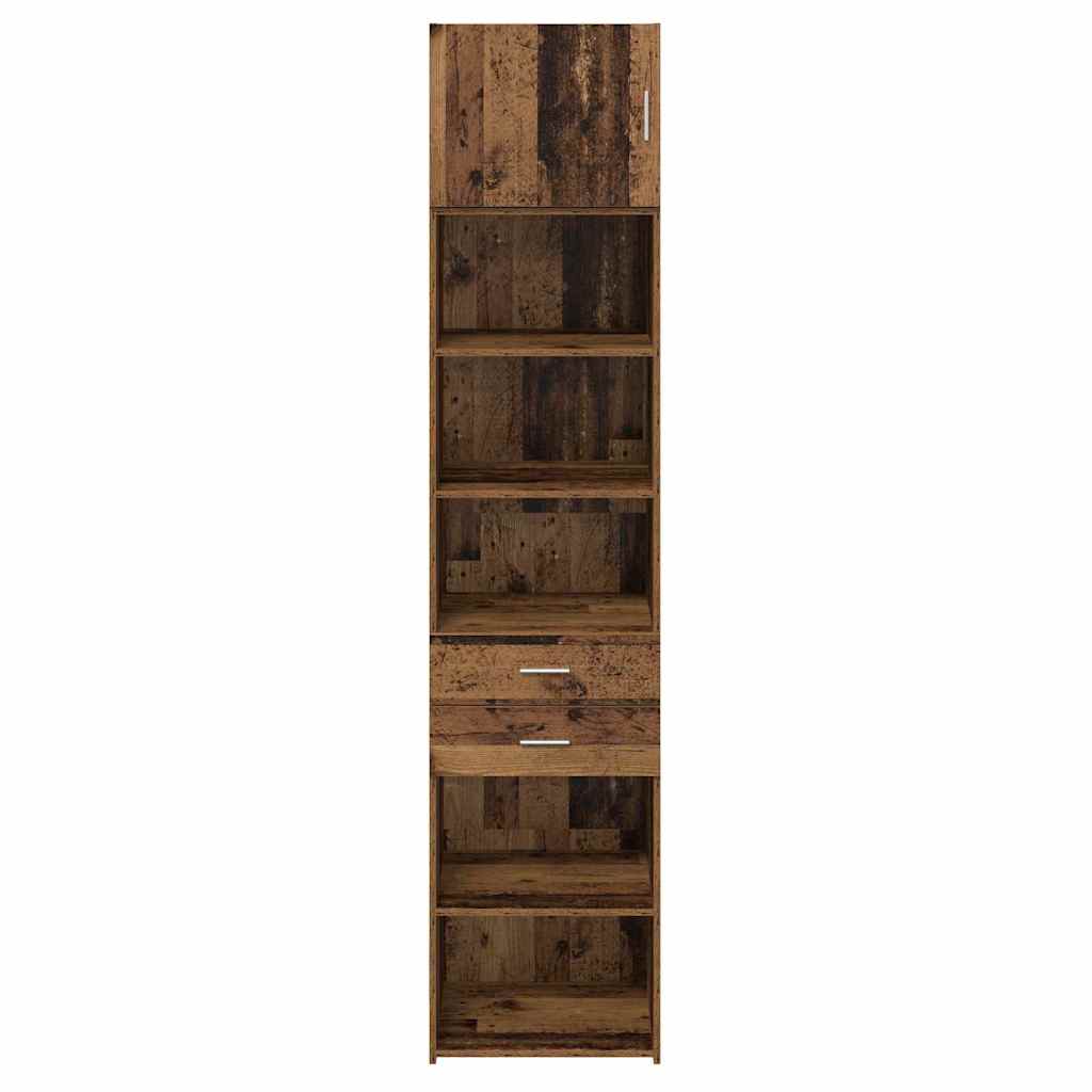 Highboard met lade Oud Hout 50 x 42,5 x 225 cm Bewerkt hout is nu te koop bij PeponiXL, paradijselijk wonen!