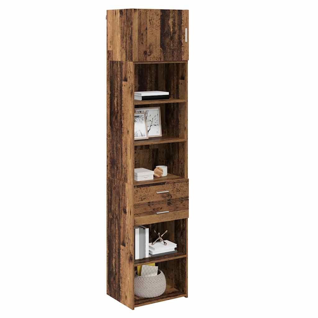 Highboard met lade Oud Hout 50 x 42,5 x 225 cm Bewerkt hout is nu te koop bij PeponiXL, paradijselijk wonen!