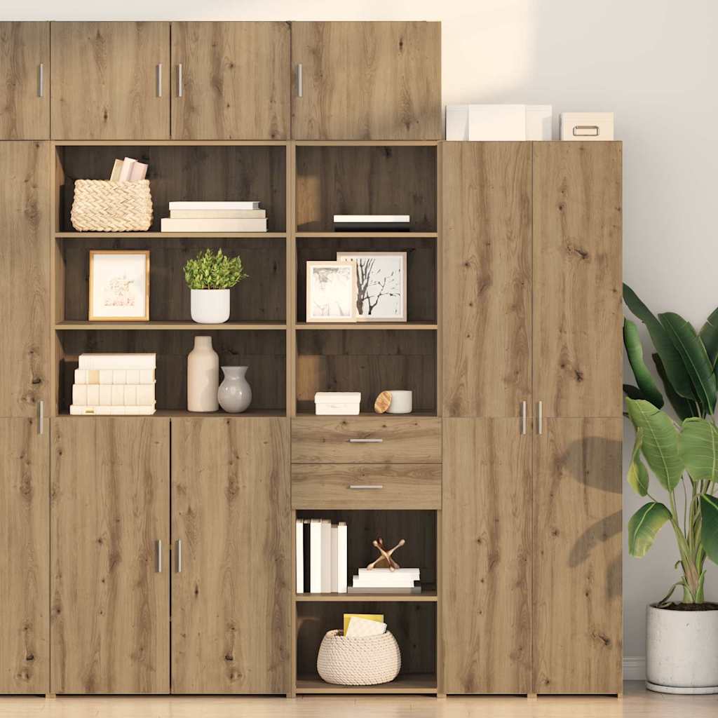 Highboard Artisan Eiken 50 x 42,5 x 225 cm Bewerkt hout is nu te koop bij PeponiXL, paradijselijk wonen!