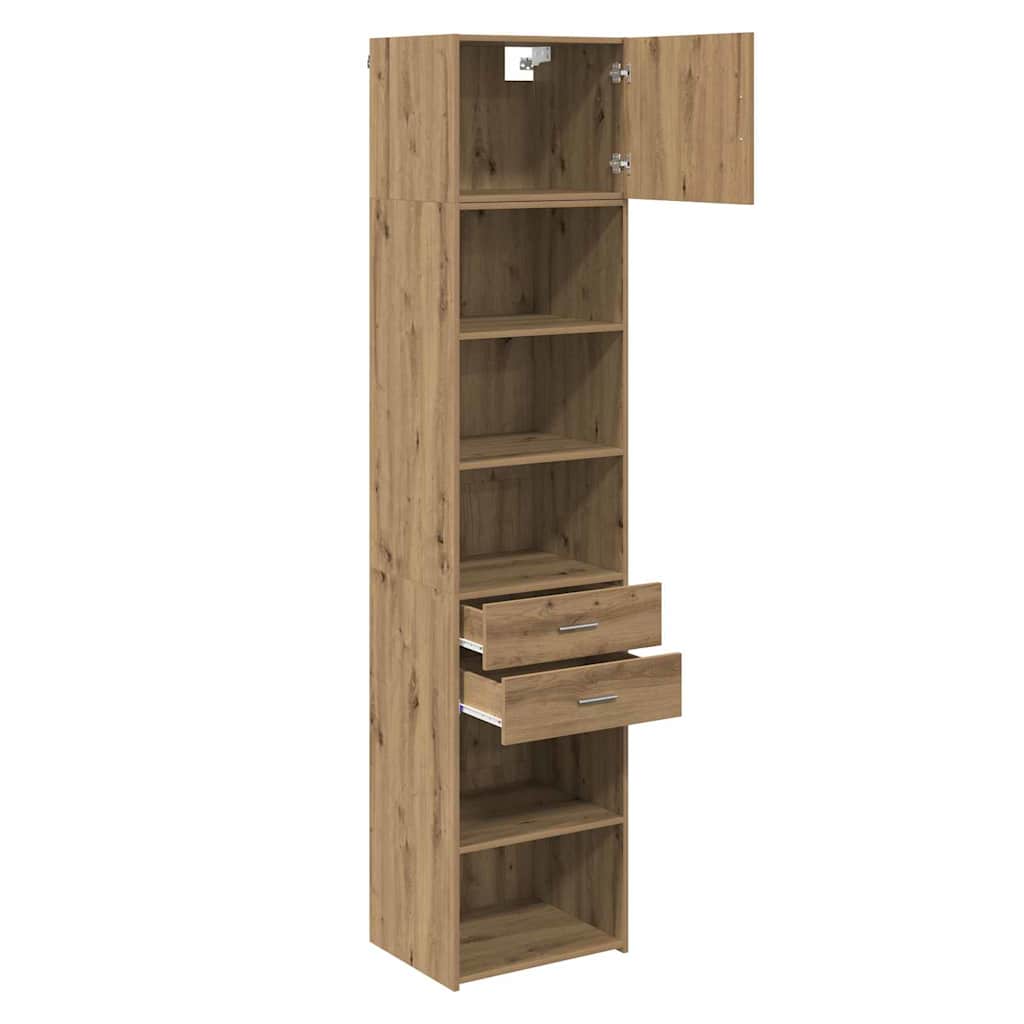 Highboard Artisan Eiken 50 x 42,5 x 225 cm Bewerkt hout is nu te koop bij PeponiXL, paradijselijk wonen!