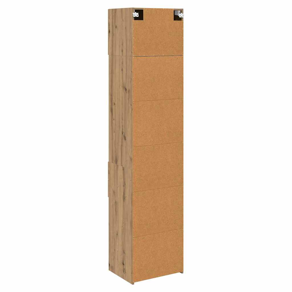 Highboard Artisan Eiken 50 x 42,5 x 225 cm Bewerkt hout is nu te koop bij PeponiXL, paradijselijk wonen!