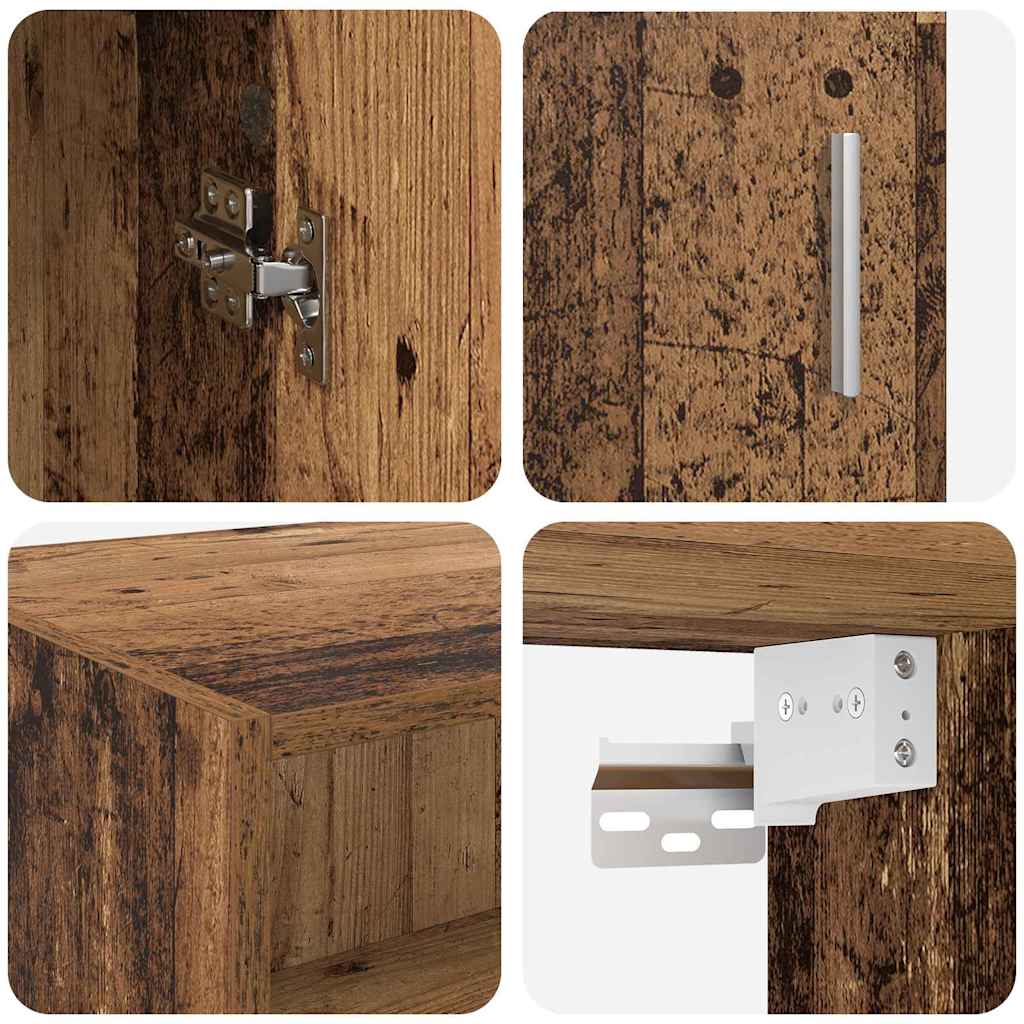 Opbergkast Oud Hout 80 x 42,5 x 225 cm Bewerkt hout is nu te koop bij PeponiXL, paradijselijk wonen!