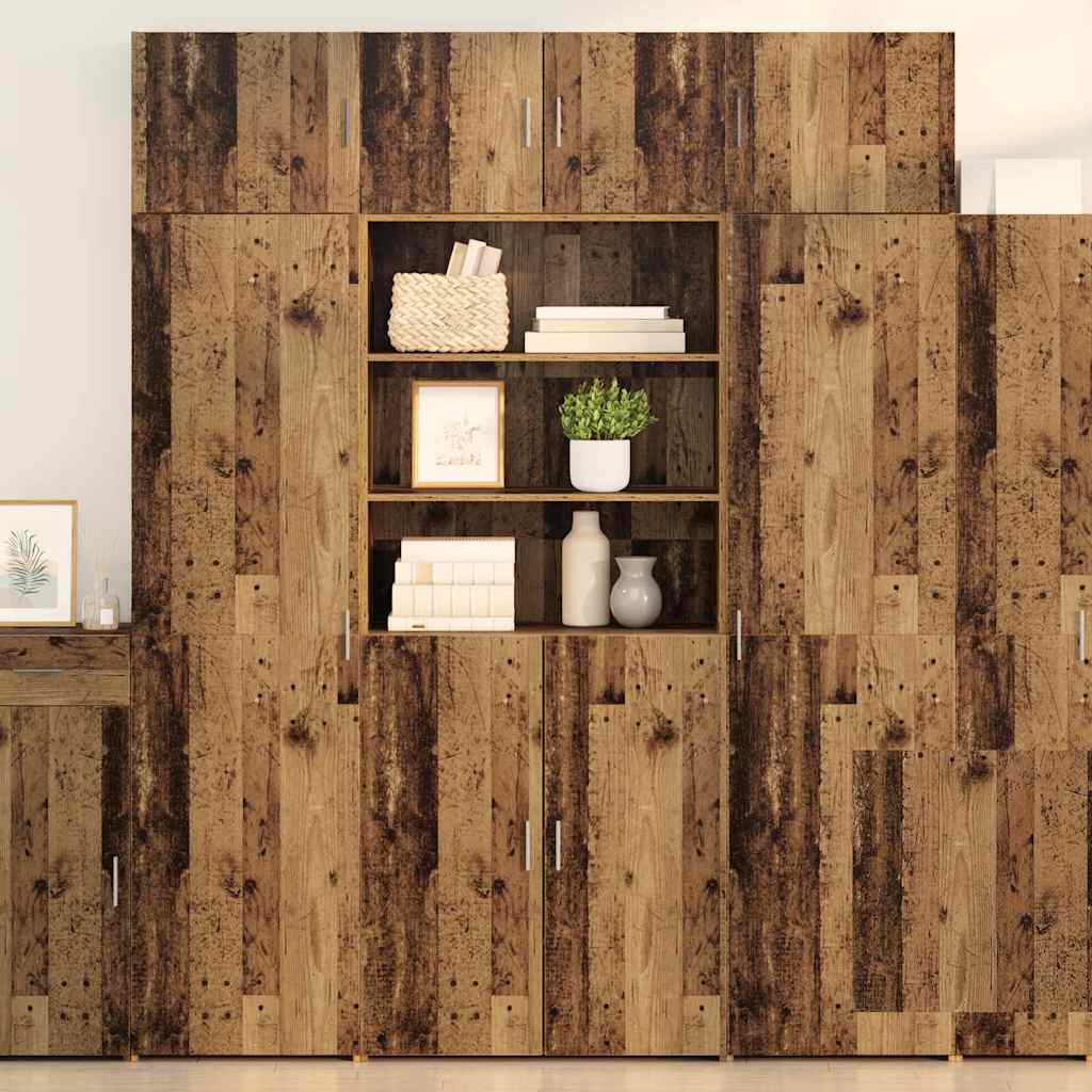 Opbergkast Oud Hout 80 x 42,5 x 225 cm Bewerkt hout is nu te koop bij PeponiXL, paradijselijk wonen!