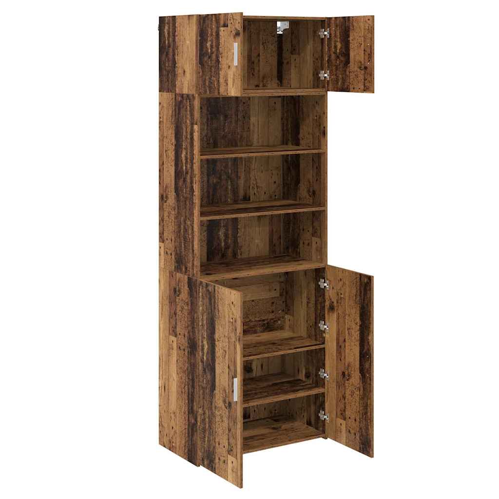 Opbergkast Oud Hout 80 x 42,5 x 225 cm Bewerkt hout is nu te koop bij PeponiXL, paradijselijk wonen!