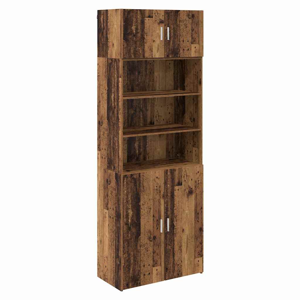 Opbergkast Oud Hout 80 x 42,5 x 225 cm Bewerkt hout is nu te koop bij PeponiXL, paradijselijk wonen!