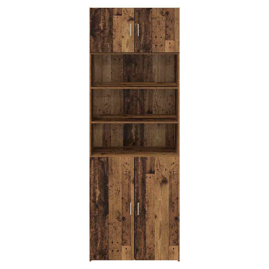Opbergkast Oud Hout 80 x 42,5 x 225 cm Bewerkt hout is nu te koop bij PeponiXL, paradijselijk wonen!